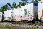 A BNSF reefer rides north on M452 (Miami to Waycross)